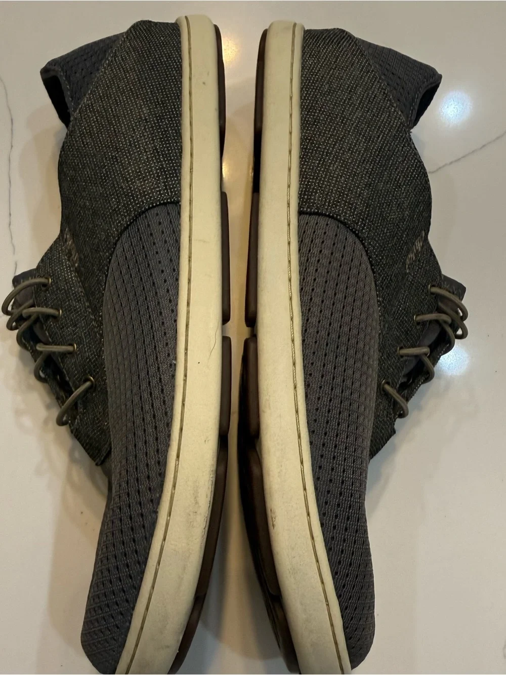 OluKai Nohea Moku Mens Sneaker Shoes Dark Gray Textile Lace Up Comfort Size M8.5